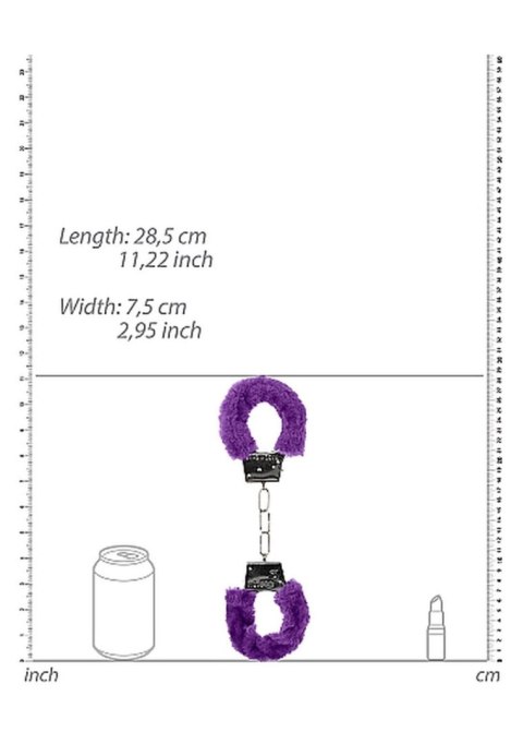 Kajdanki SHOTS z futerkiem Purple