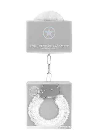 Kajdanki SHOTS Beginner's Handcuffs Furry White
