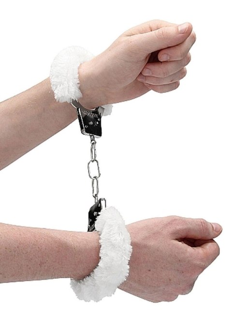Kajdanki SHOTS Beginner's Handcuffs Furry White