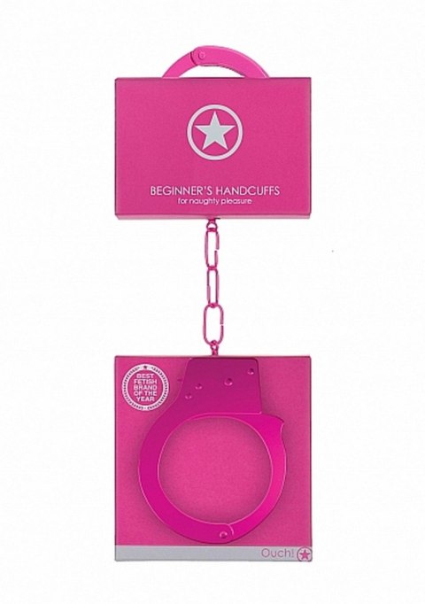 Kajdanki na ręce Beginner's metalowe Pink