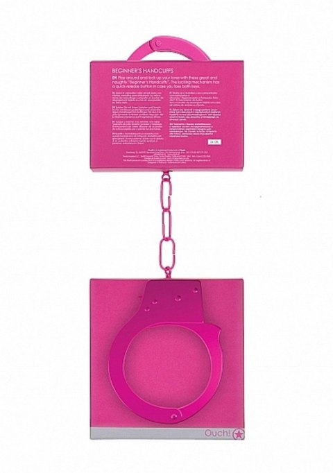Kajdanki na ręce Beginner's metalowe Pink
