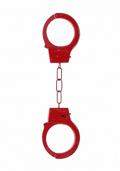 Kajdanki na ręce Beginner's Handcuffs metalowe Red