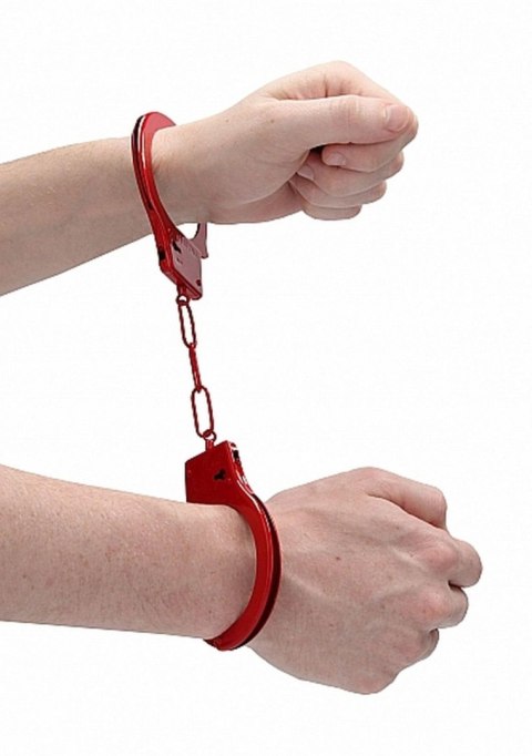 Kajdanki na ręce Beginner's Handcuffs metalowe Red