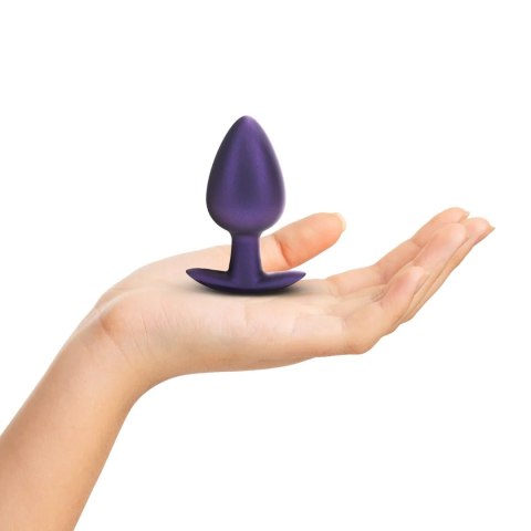 Smooth Silicone Anal Plug - Large - 3.5" / 8,9 cm - Metallic Purple