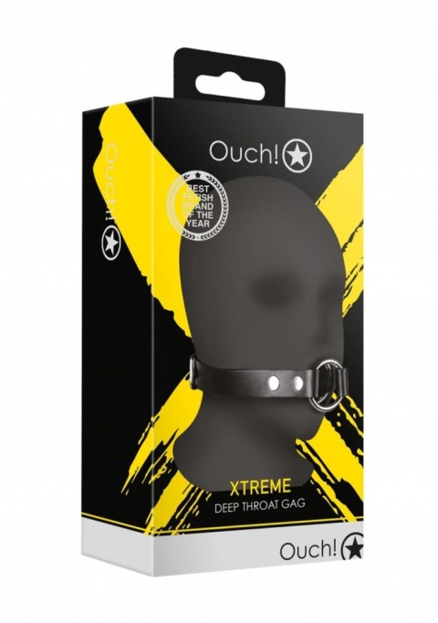 Knebel do ust SHOTS z dwoma pierścieniami black