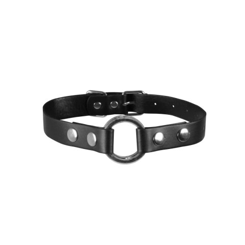 Knebel do ust SHOTS z dwoma pierścieniami black