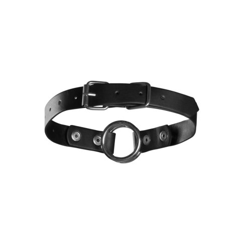 Knebel do ust SHOTS z dwoma pierścieniami black