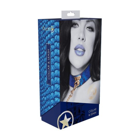 Obroża ze smyczą Florence Collection Blue
