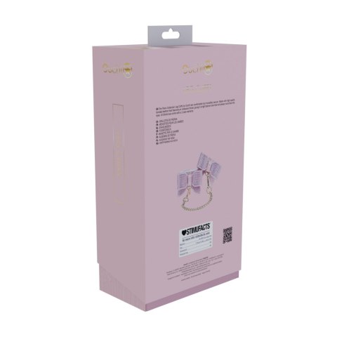 Kajdanki na kostki Paris Collection z kokardą Pink