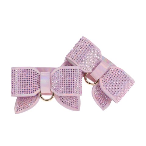 Kajdanki na kostki Paris Collection z kokardą Pink