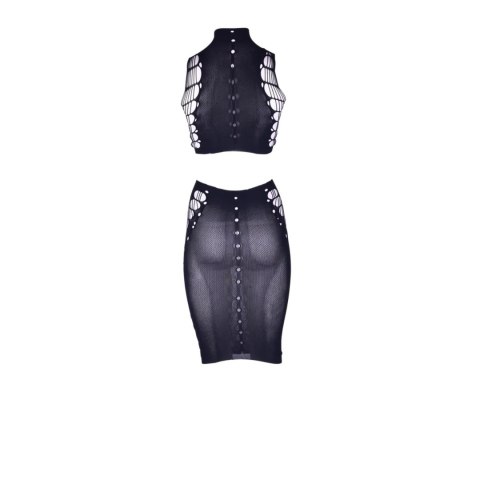Kala XXXVII - Two Piece with Turtleneck, Crop Top and Skirt - One Size