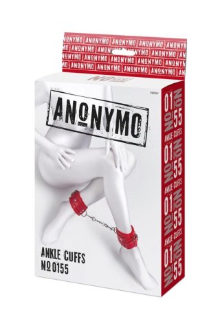 Kajdanki na kostki Anonymo skórzane 27 cm red