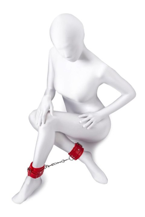 Kajdanki na kostki Anonymo skórzane 27 cm red