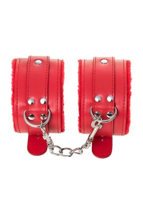 Kajdanki na kostki Anonymo skórzane 27 cm red