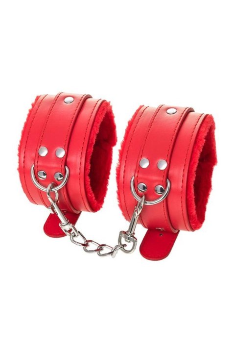 Kajdanki na kostki Anonymo skórzane 27 cm red