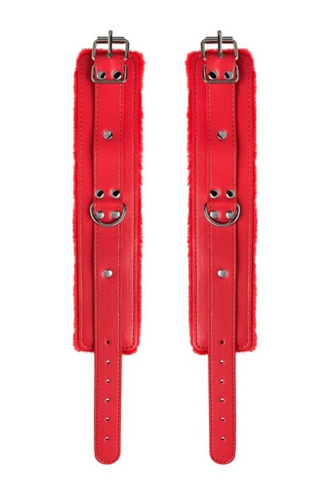 Kajdanki na kostki Anonymo skórzane 27 cm red