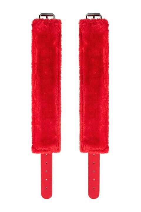 Kajdanki na kostki Anonymo skórzane 27 cm red