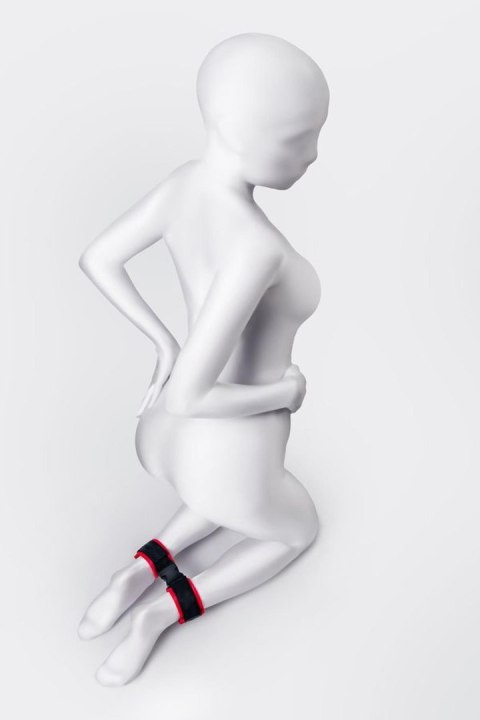 Kajdanki na kostki Anonymo welurowe 29 cm red