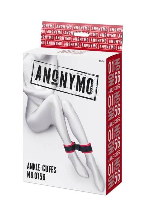 Kajdanki na kostki Anonymo welurowe 29 cm red