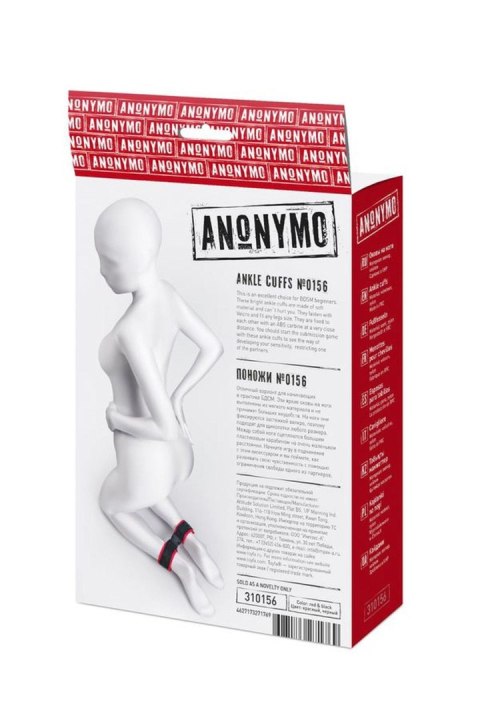 Kajdanki na kostki Anonymo welurowe 29 cm red