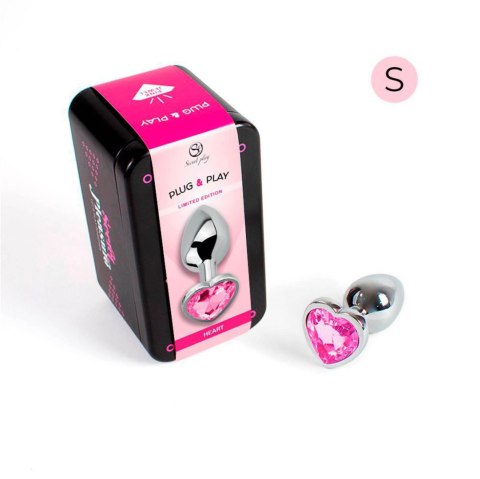 PINK HEART METAL BUTT PLUG