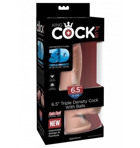 Dildo Sztuczny Penis King Cock 6,5" with balls cielisty