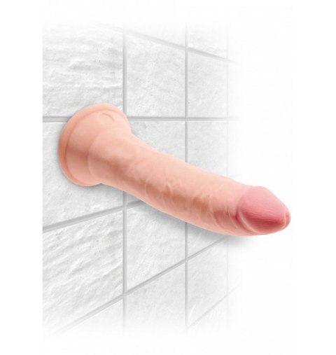 Dildo Sztuczny Penis King Cock 7" with Balls cielisty z przyssawką