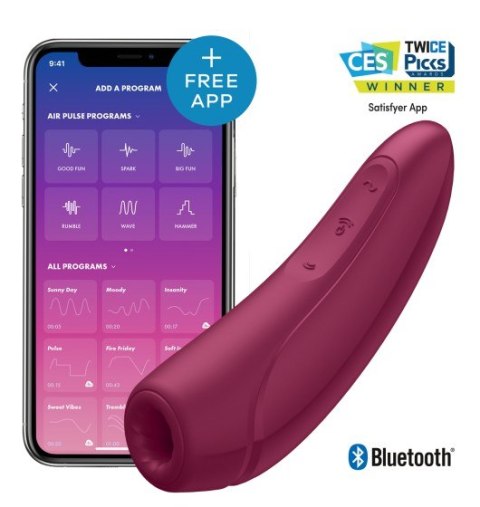 Wibrator Curvy 1+ Rose Red incl. Bluetooth & App Satisfyer