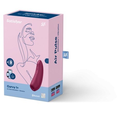 Wibrator Curvy 1+ Rose Red incl. Bluetooth & App Satisfyer