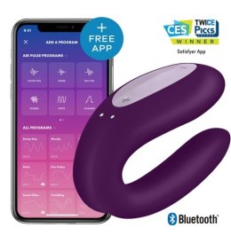 Wibrator dla Par Double Joy Violet incl. Bluetooth & App Satisfyer