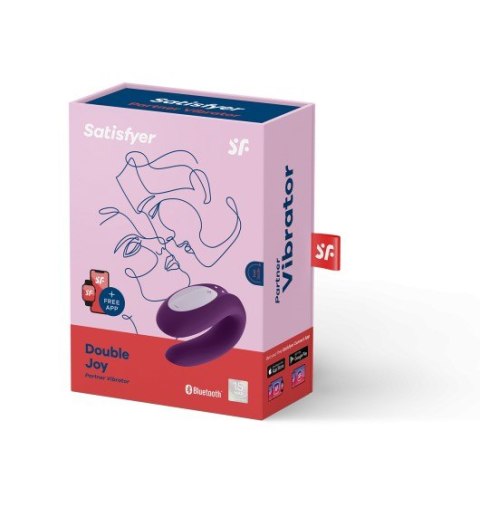 Wibrator dla Par Double Joy Violet incl. Bluetooth & App Satisfyer