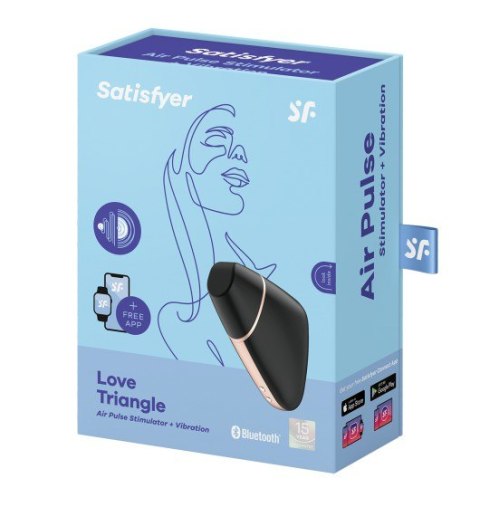 Wibrator Łechtaczkowy Love triangle black incl. Bluetooth & App Satisfyer