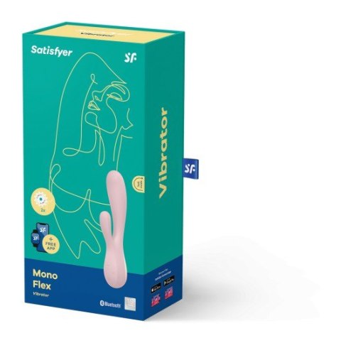 Wibrator Króliczek Mono Flex Pink Bluetooth & App Satisfyer