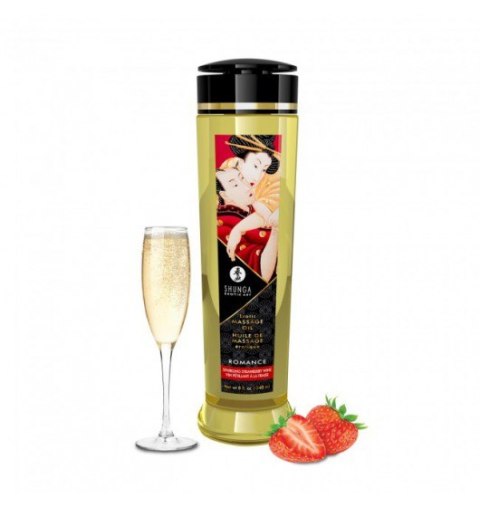 Shunga Erotic Massage Oil Romance / Sparkling Strawberry Wine 240ml