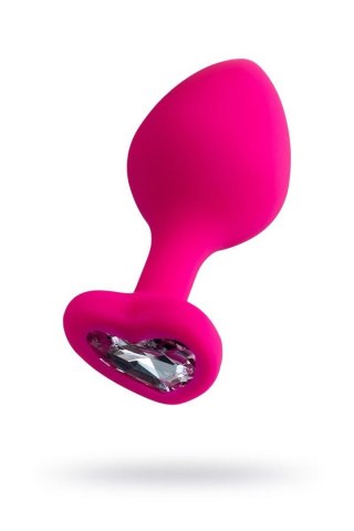 Korek analny z kryształkiem Diamond Heart pink