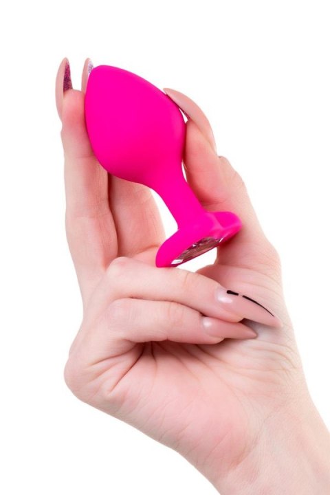 Korek analny z kryształkiem Diamond Heart pink