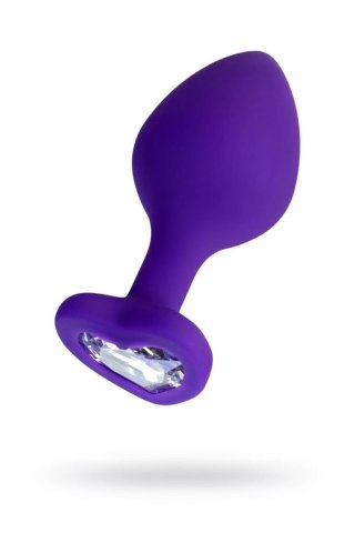 Korek analny z kryształem Anal Plug Diamond Heart fioletowy