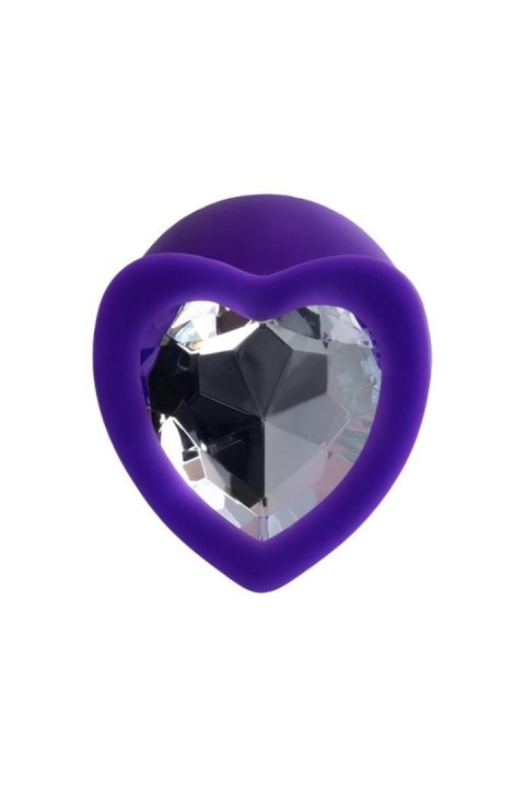 Korek analny z kryształem Anal Plug Diamond Heart fioletowy