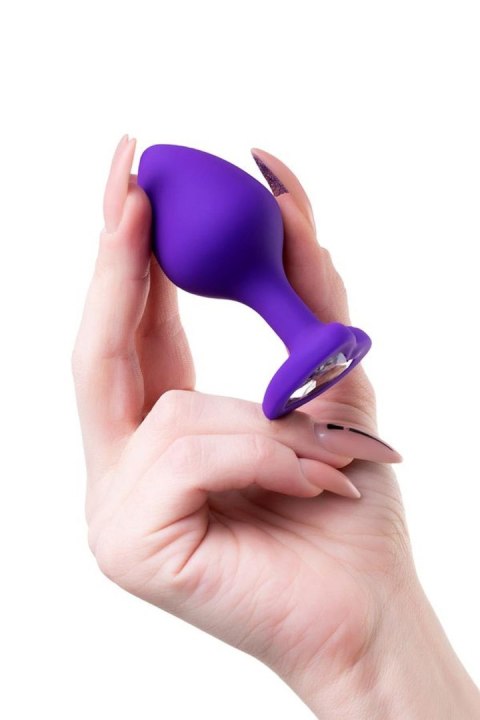 Korek analny z kryształem Anal Plug Diamond Heart fioletowy