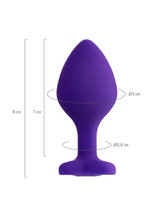 Korek analny z kryształem Anal Plug Diamond Heart fioletowy