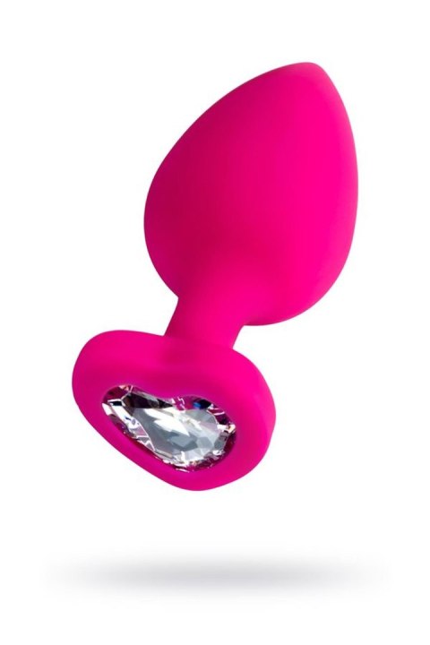 Korek analny Diamond Heart pink