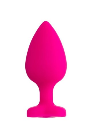 Korek analny Diamond Heart pink