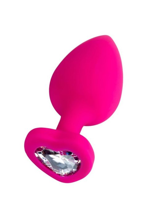 Korek analny Diamond Heart pink
