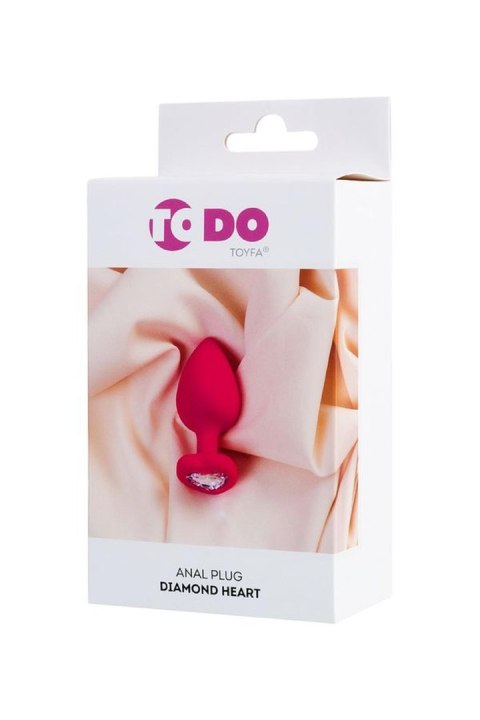 Korek analny Diamond Heart pink