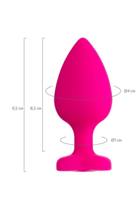Korek analny Diamond Heart pink