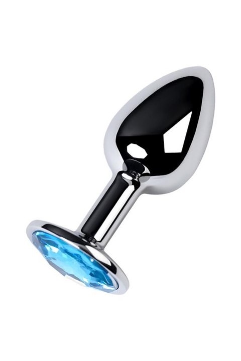 Korek analny z kryształem TOYFA 7 cm Topaz silver