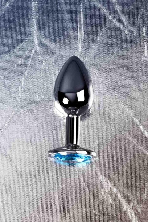 Korek analny z kryształem TOYFA 7 cm Topaz silver