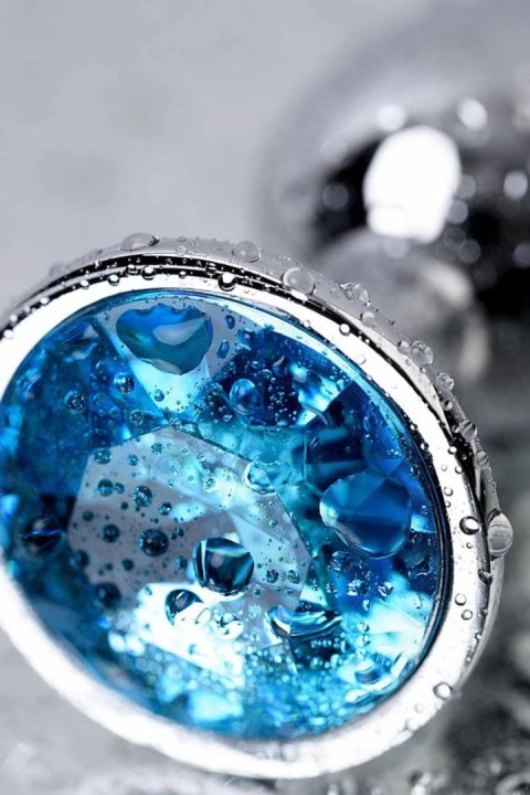 Korek analny z kryształem TOYFA 7 cm Topaz silver