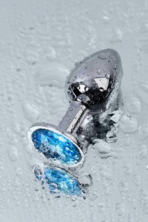Korek analny z kryształem TOYFA 7 cm Topaz silver