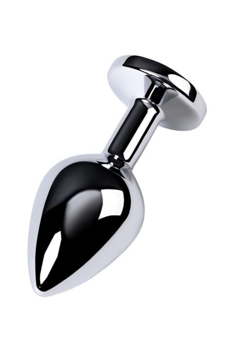 Korek analny z kryształem Ametyst 8 cm silver